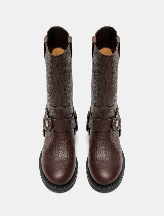 полусапоги из натуральной кожи с пряжкой - цена, описание и отзывы - фото №3