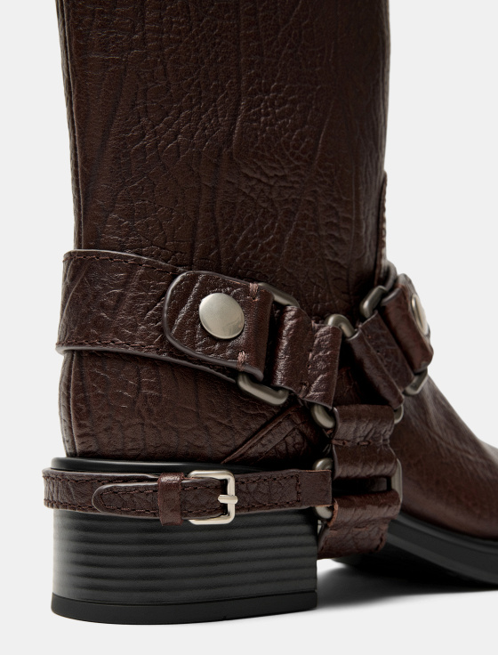 полусапоги из натуральной кожи с пряжкой - цена, описание и отзывы - фото №4