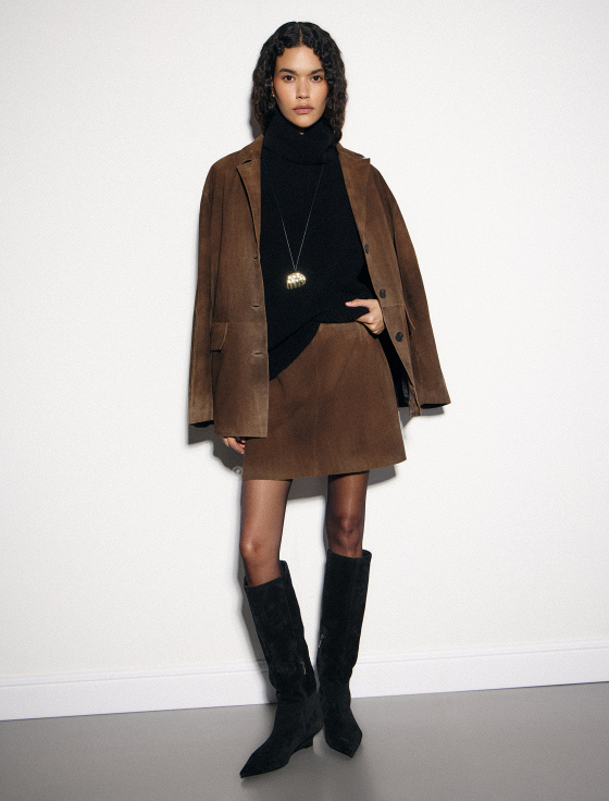 юбка мини из натуральной замши - цена, описание и отзывы - фото №2