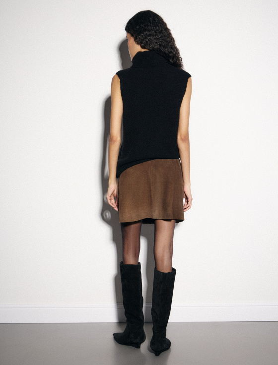 юбка мини из натуральной замши - цена, описание и отзывы - фото №5