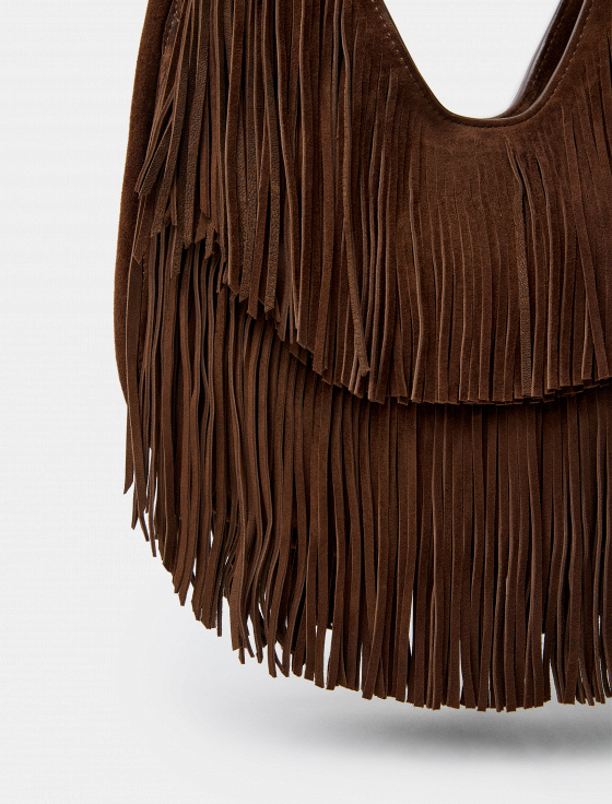 сумка-хобо из натуральной замши - цена, описание и отзывы - фото №4