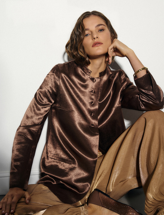 жакет из флюидного ацетата - цена, описание и отзывы - фото №2