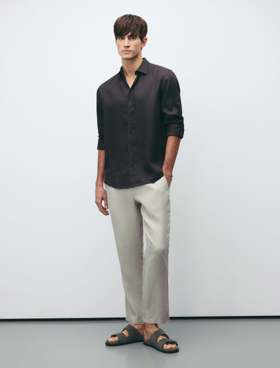 рубашка из 100% льна - цена, описание и отзывы - фото №2