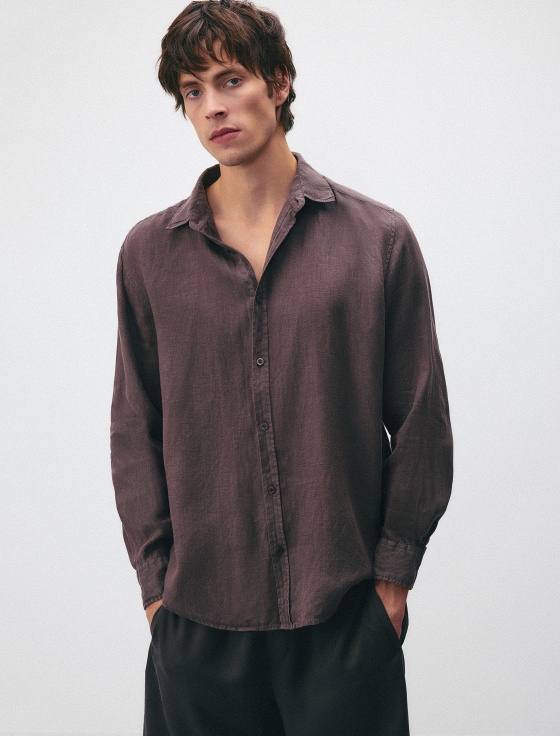 рубашка из 100% стиранного льна - цена, описание и отзывы - фото №1