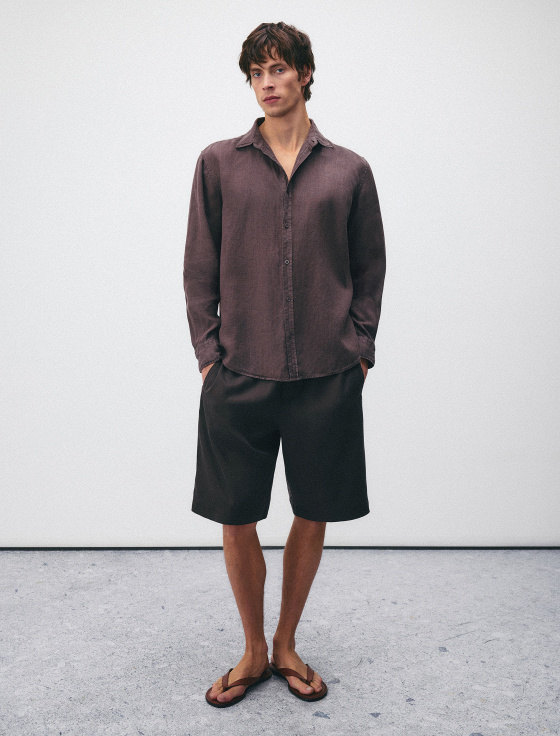 рубашка из 100% стиранного льна - цена, описание и отзывы - фото №3