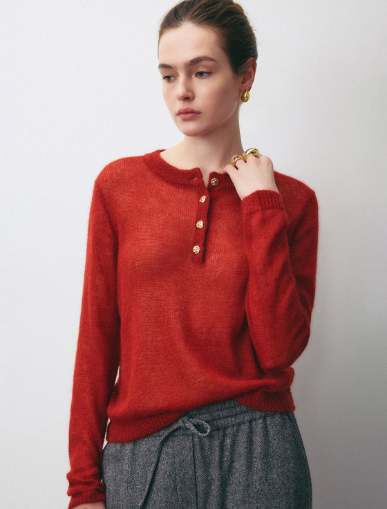 джемпер из мохера с пуговицами - цена, описание и отзывы - фото №2