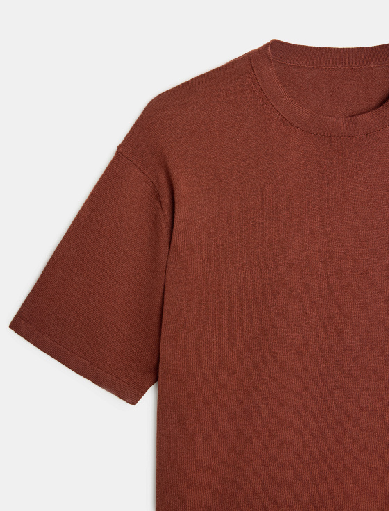 джемпер из хлопка и льна с коротким рукавом - цена, описание и отзывы - фото №3