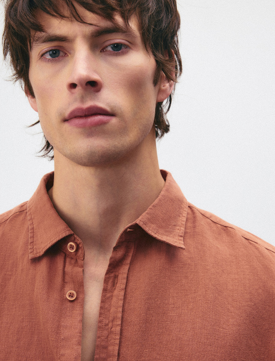 рубашка из 100% стиранного льна - цена, описание и отзывы - фото №4