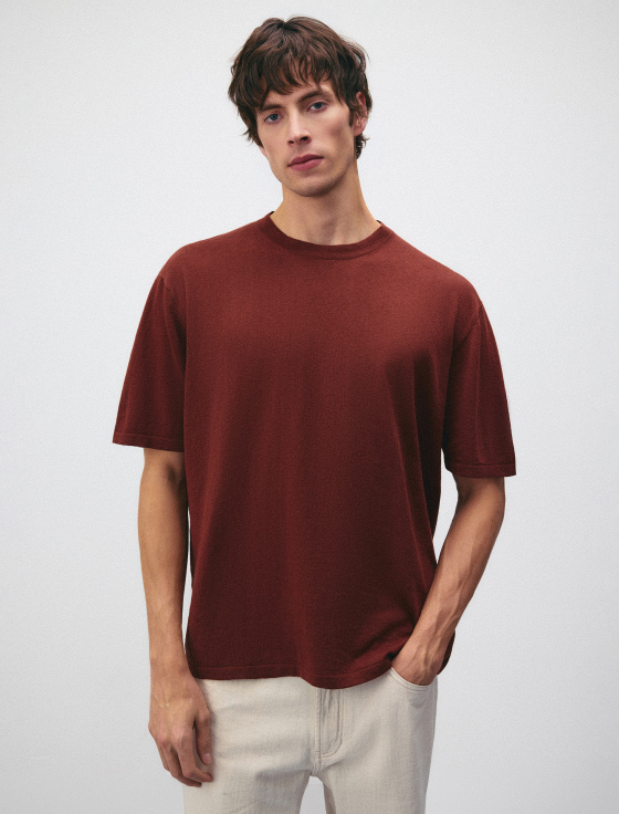 джемпер из хлопка и льна с коротким рукавом - цена, описание и отзывы - фото №2