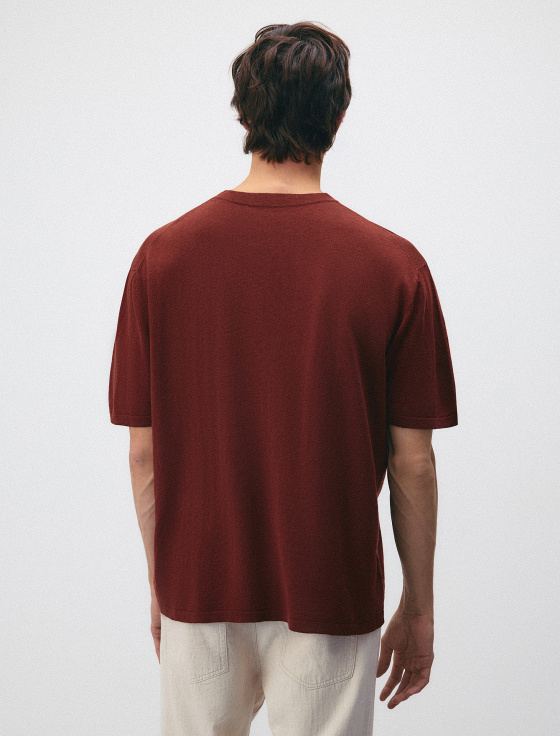 джемпер из хлопка и льна с коротким рукавом - цена, описание и отзывы - фото №3