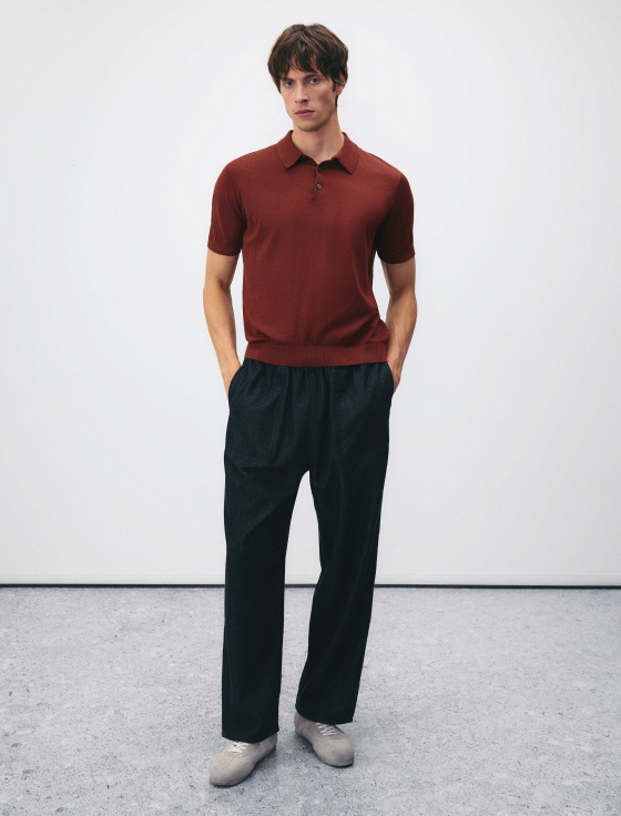 джемпер-поло из хлопка и льна - цена, описание и отзывы - фото №4