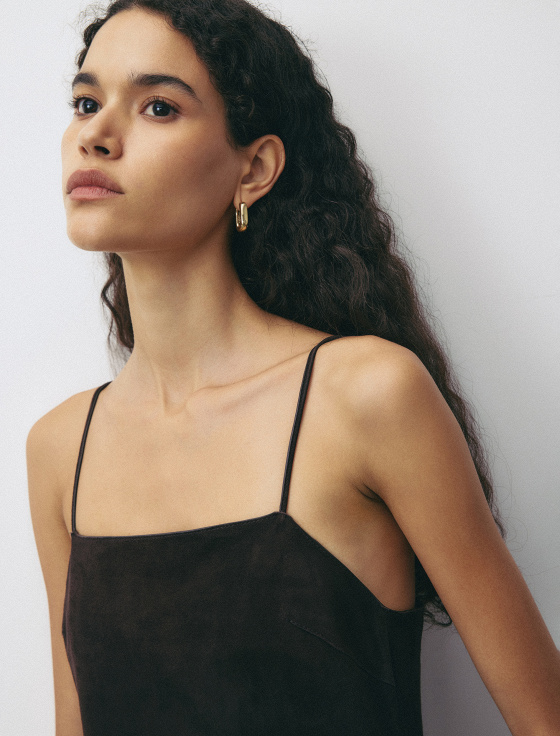 платье миди из натуральной замши - цена, описание и отзывы - фото №4