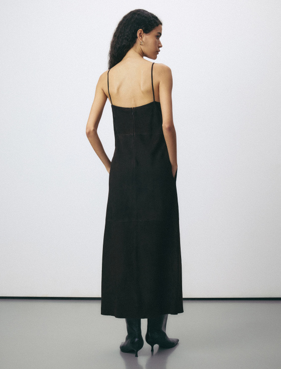 платье миди из натуральной замши - цена, описание и отзывы - фото №3