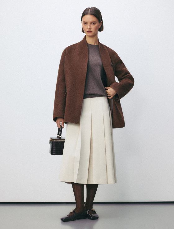 двубортный жакет-пальто из шерсти - цена, описание и отзывы - фото №7