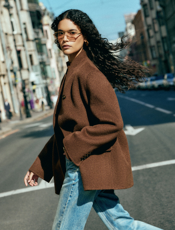 двубортный жакет-пальто из шерсти - цена, описание и отзывы - фото №1