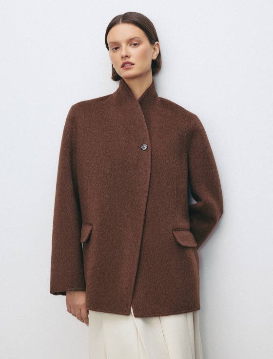 двубортный жакет-пальто из шерсти - цена, описание и отзывы - фото №3