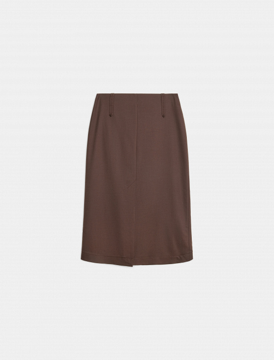 юбка миди из костюмной шерсти - цена, описание и отзывы - фото №1