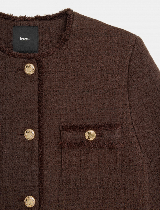 жакет из хлопкового твида - цена, описание и отзывы - фото №3