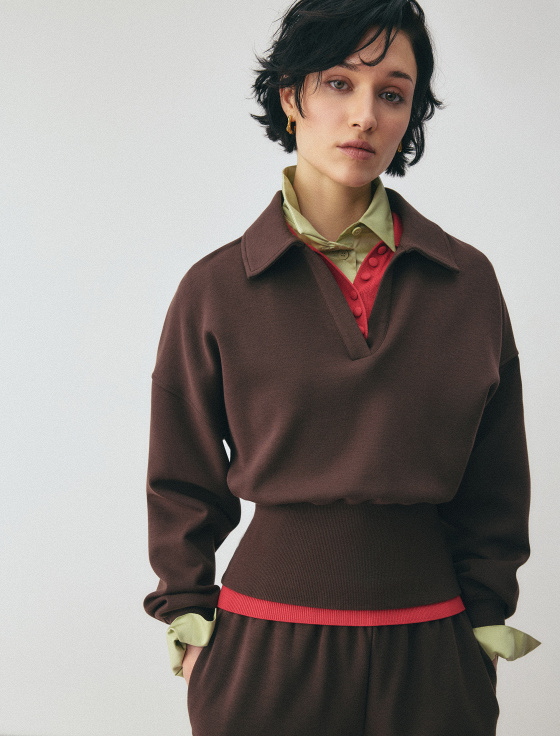 толстовка из хлопка и модала - цена, описание и отзывы - фото №2