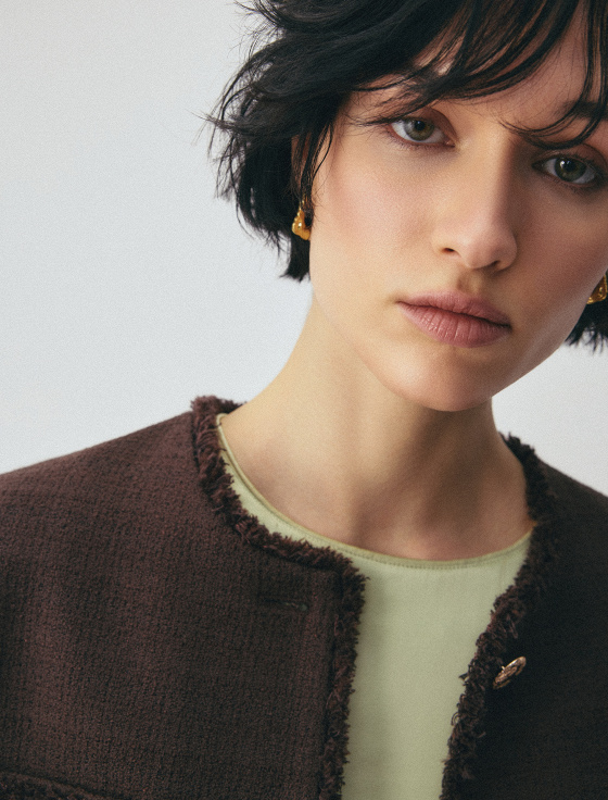 жакет из хлопкового твида - цена, описание и отзывы - фото №6