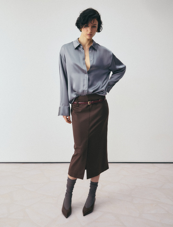 юбка миди из костюмной шерсти - цена, описание и отзывы - фото №3