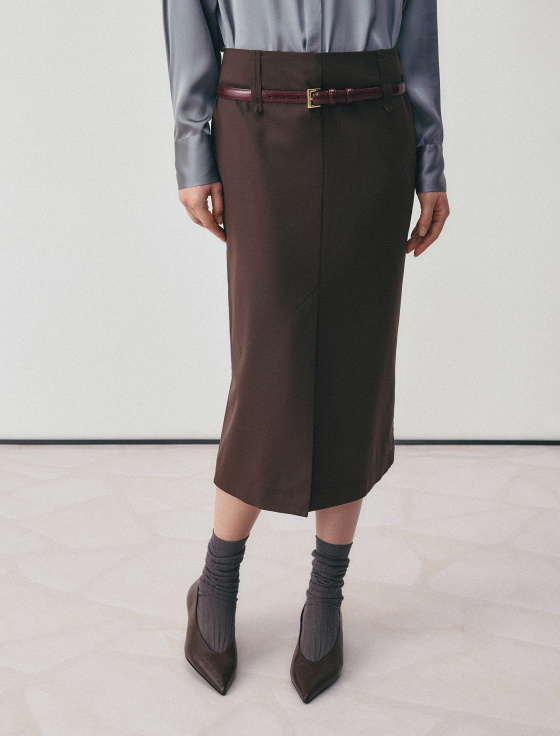 юбка миди из костюмной шерсти - цена, описание и отзывы - фото №5