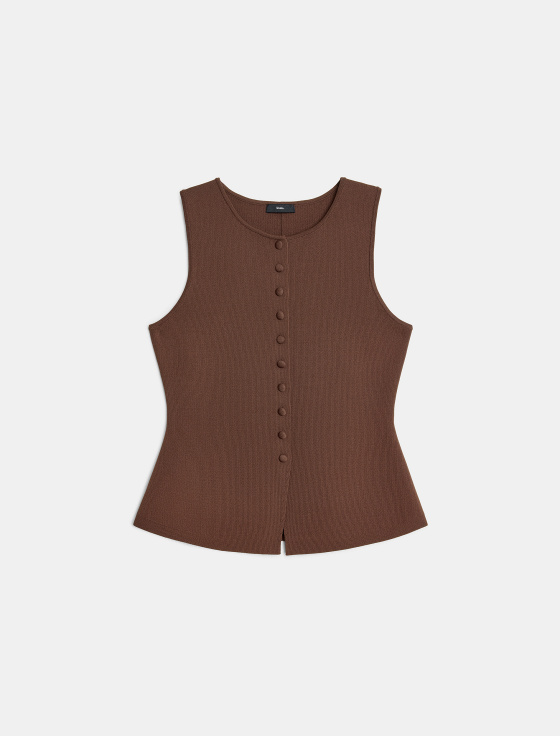 жилет приталенного силуэта из вискозы - цена, описание и отзывы - фото №1