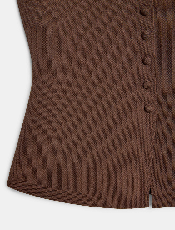 жилет приталенного силуэта из вискозы - цена, описание и отзывы - фото №4