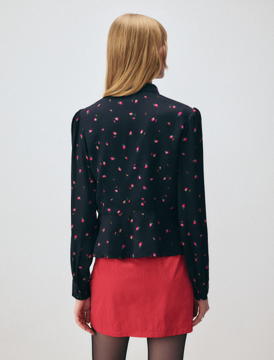 блуза из 100% вискозы с цветочным принтом - цена, описание и отзывы - фото №4