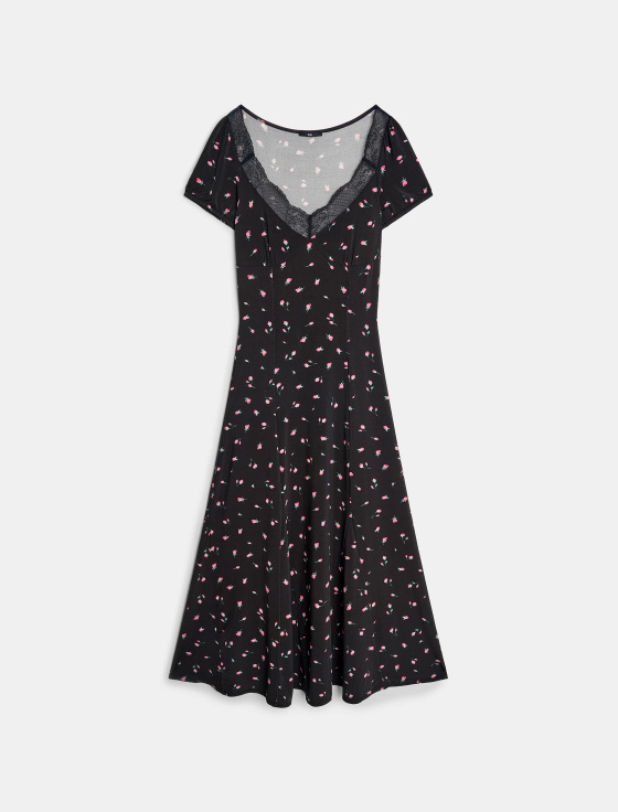 платье миди с кружевом - цена, описание и отзывы - фото №1