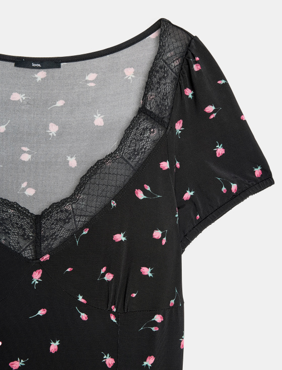 платье миди с кружевом - цена, описание и отзывы - фото №3