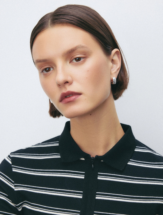 лонгслив-поло из хлопка в полоску - цена, описание и отзывы - фото №5