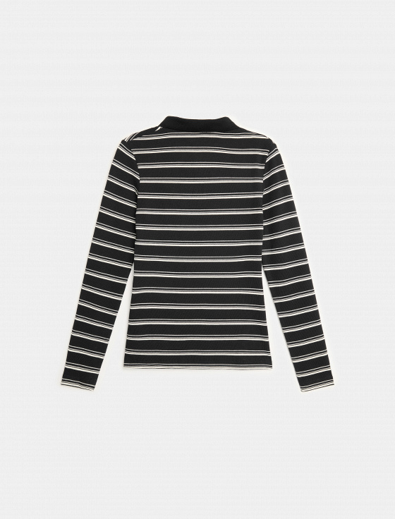 лонгслив-поло из хлопка в полоску - цена, описание и отзывы - фото №6