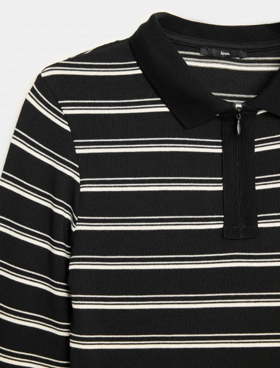 лонгслив-поло из хлопка в полоску - цена, описание и отзывы - фото №7