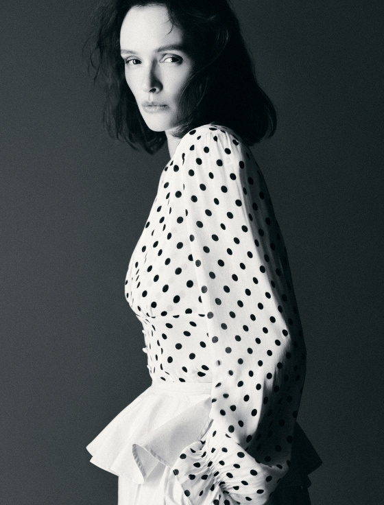 блузка из 100% вискозы с принтом горошек - цена, описание и отзывы - фото №3