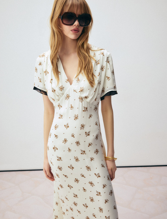 платье миди из вискозы с цветочным принтом - цена, описание и отзывы - фото №5