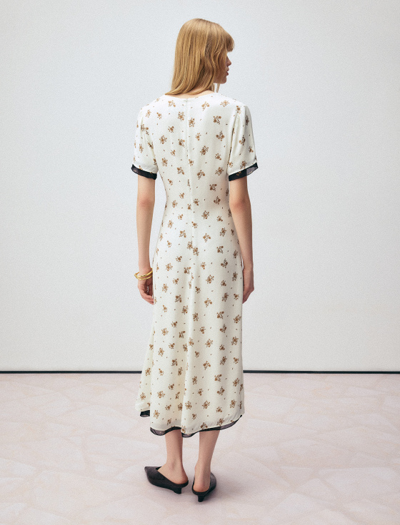 платье миди из вискозы с цветочным принтом - цена, описание и отзывы - фото №4