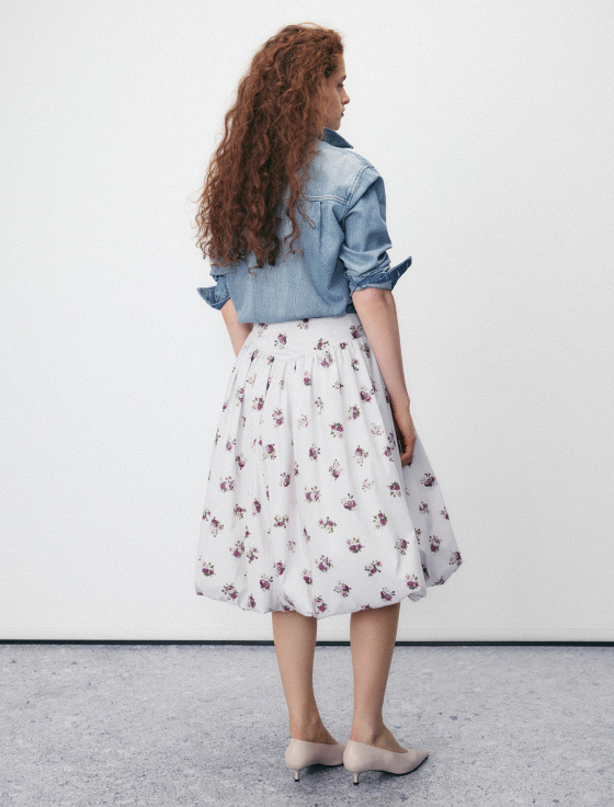 юбка миди с цветочным принтом - цена, описание и отзывы - фото №5