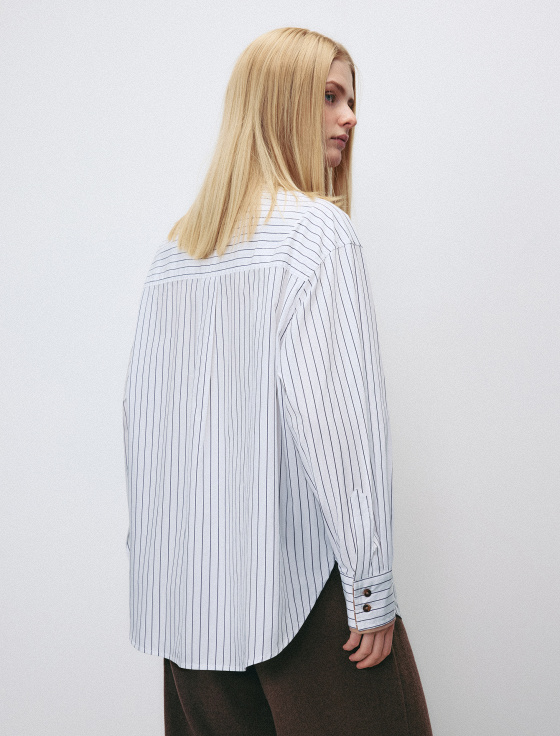 рубашка из 100% хлопка в полоску - цена, описание и отзывы - фото №6