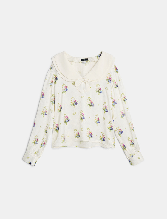 блуза из 100% вискозы с цветочным принтом - цена, описание и отзывы - фото №1