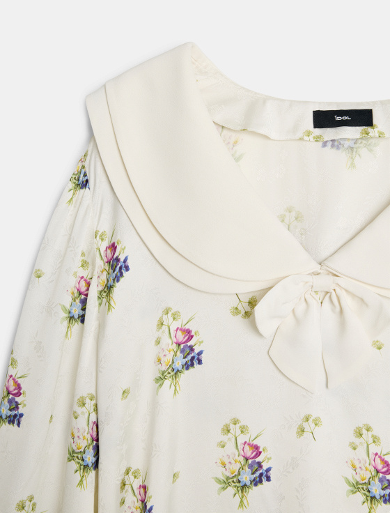 блуза из 100% вискозы с цветочным принтом - цена, описание и отзывы - фото №3