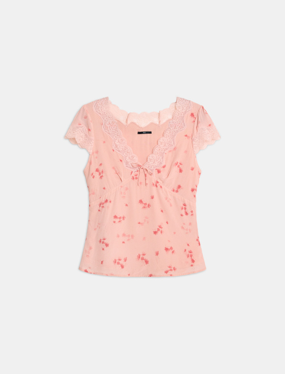 топ из вискозы с кружевом - цена, описание и отзывы - фото №1