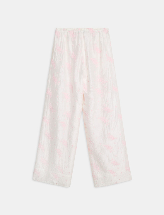 брюки из полупрозрачной вискозы с цветочной вышивкой - цена, описание и отзывы - фото №2