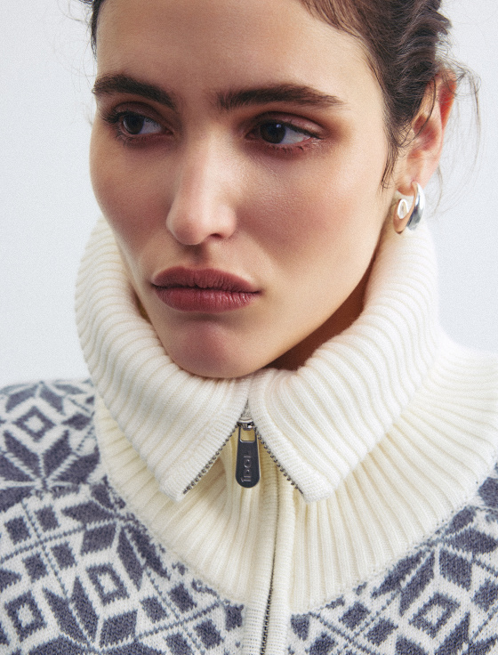 джемпер из 100% шерсти на молнии - цена, описание и отзывы - фото №5