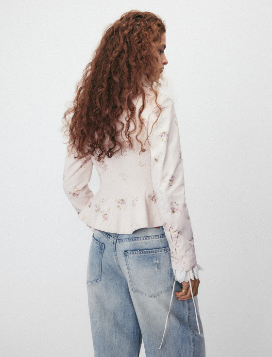 жакет с цветочным принтом - цена, описание и отзывы - фото №5