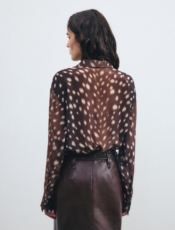 блуза из 100% вискозы с принтом - цена, описание и отзывы - фото №4