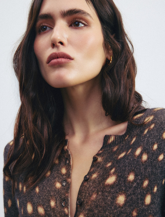 кардиган с принтом из 100% шерсти - цена, описание и отзывы - фото №7