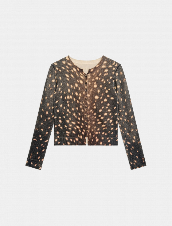 кардиган с принтом из 100% шерсти - цена, описание и отзывы - фото №1