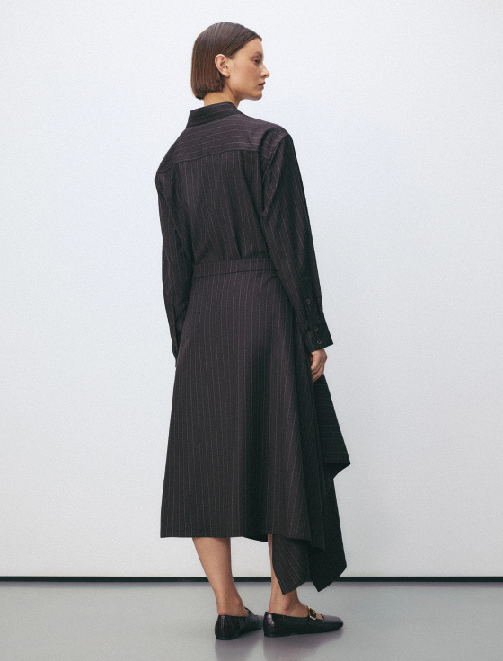 юбка миди из шерсти в полоску - цена, описание и отзывы - фото №5