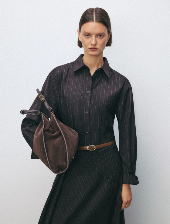 рубашка из 100% шерсти в полоску - цена, описание и отзывы - фото №3
